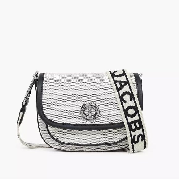 Small Canvas Signet Turnlock Saddle Bag - Picture 1 of 4